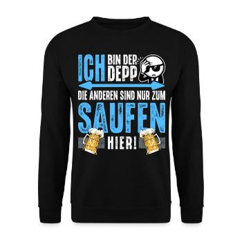 Bräutigam T-Shirt Junggesellenabschied Männer JGA - Unisex Pullover - Schwarz - Vorne - Alina (178cm) & Michal (187cm)