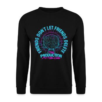 Informatiker Production Database - Unisex Pullover - Schwarz - Vorne - Alina (178cm) & Michal (187cm)