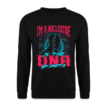Bioinformatiker Nucleotide In The DNA Of Data - Unisex Pullover - Schwarz - Vorne - Alina (178cm) & Michal (187cm)