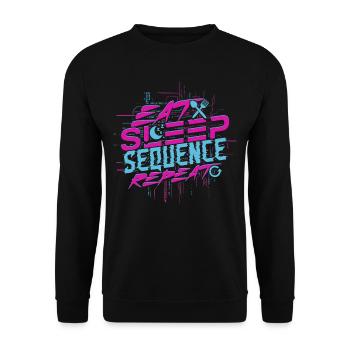 Bioinformatics Analyst Eat Sleep Sequence Repeat - Unisex Sweatshirt - black - Front - Alina (178cm) & Michal (187cm)