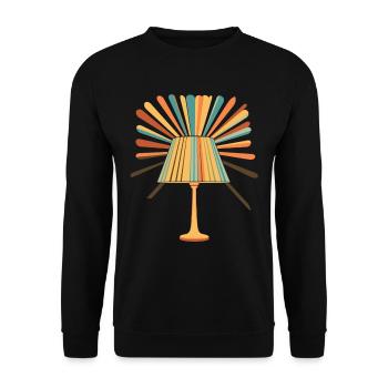 Lamp 70s Music Party - Unisex Sweatshirt - black - Front - Alina (178cm) & Michal (187cm)