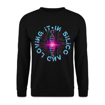 Bioinformatics In Silico and Loving It - Unisex Sweatshirt - black - Front - Alina (178cm) & Michal (187cm)