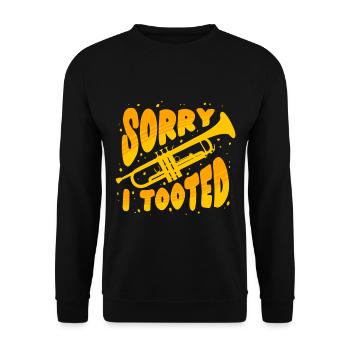 Kornett Kornettspieler Sorry I Tooted - Unisex Pullover - Schwarz - Vorne - Alina (178cm) & Michal (187cm)