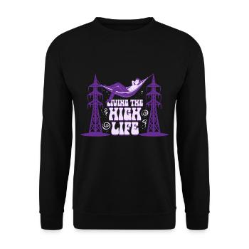 Grimpeur industriel menant la grande vie - Sweat-shirt Unisexe - noir - Devant - Alina (178cm) & Michal (187cm)
