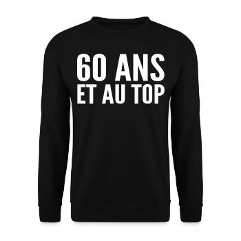 60 Jahre alt und an der Spitze - Unisex Pullover - Schwarz - Vorne - Alina (178cm) & Michal (187cm)
