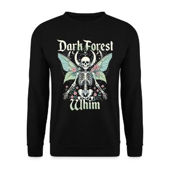 Fairycore Fee Gotisch - Unisex Pullover - Schwarz - Vorne - Alina (178cm) & Michal (187cm)