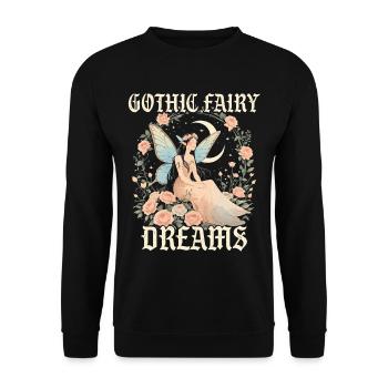 Fairycore Fee Gotisch Gothic Fairy Dreams - Unisex Sweatshirt - black - Front - Alina (178cm) & Michal (187cm)