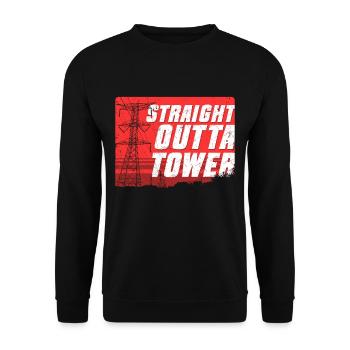 Grimpeur industriel Straight Outta Tower - Sweat-shirt Unisexe - noir - Devant - Alina (178cm) & Michal (187cm)