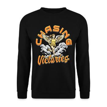 Marathoniens à la poursuite des victoires - Sweat-shirt Unisexe - noir - Devant - Alina (178cm) & Michal (187cm)