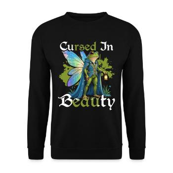 Fairycore Fairy Gothic Cursed In Beauty - Unisex Sweatshirt - black - Front - Alina (178cm) & Michal (187cm)