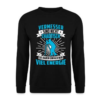 L’arpenteur est un arpenteur-géomètre chaotique - Sweat-shirt Unisexe - noir - Devant - Alina (178cm) & Michal (187cm)