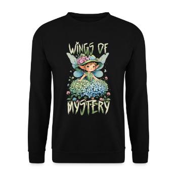 Fairycore Fée Gothique Ailes De Mystère - Sweat-shirt Unisexe - noir - Devant - Alina (178cm) & Michal (187cm)