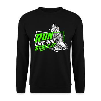 Marathon Marathons Coureurs Running - Sweat-shirt Unisexe - noir - Devant - Alina (178cm) & Michal (187cm)