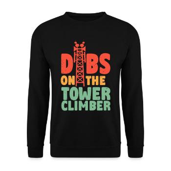 Grimpeur industriel Dibs sur le grimpeur de tour - Sweat-shirt Unisexe - noir - Devant - Alina (178cm) & Michal (187cm)