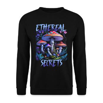 Fairycore Fee Gotisch Ethereal Secrets - Unisex Pullover - Schwarz - Vorne - Alina (178cm) & Michal (187cm)