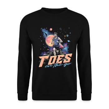 Marathon Les marathoniens courent les orteils en mouvement - Sweat-shirt Unisexe - noir - Devant - Alina (178cm) & Michal (187cm)