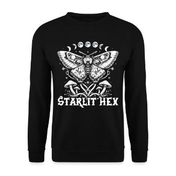 Fairycore Fairy Gothic Starlit Hex - Unisex Sweatshirt - black - Front - Alina (178cm) & Michal (187cm)