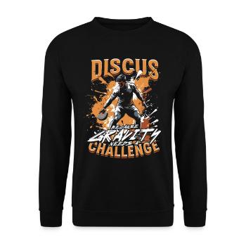 Lancer du disque : parce que la gravité a besoin d’un défi - Sweat-shirt Unisexe - noir - Devant - Alina (178cm) & Michal (187cm)