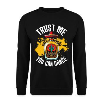 Bartender Bartender Trust Me You Can Dance - Unisex Sweatshirt - black - Front - Alina (178cm) & Michal (187cm)