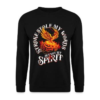 Schlaganfall Erholung - Unisex Pullover - Schwarz - Vorne - Alina (178cm) & Michal (187cm)