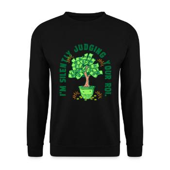 CFO Finanzvorstand I'm Silently Judging Your ROI - Unisex Pullover - Schwarz - Vorne - Alina (178cm) & Michal (187cm)