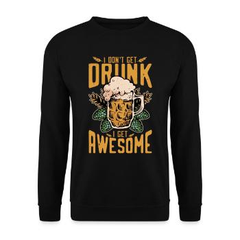 Tournée des bars Je ne me saoule pas, je deviens génial - Sweat-shirt Unisexe - noir - Devant - Alina (178cm) & Michal (187cm)