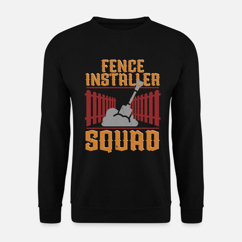Zaunbauer Zaunmonteur Fence Installer Squad - Unisex Pullover - Schwarz