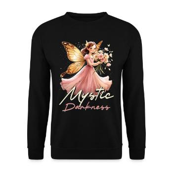 Fairycore Fairy Gothic Mystic Darkness - Unisex Sweatshirt - black - Front - Alina (178cm) & Michal (187cm)