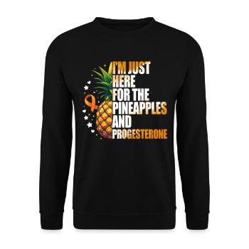 Infertility Pineapples And Progesterones - Unisex Sweatshirt - black - Front - Alina (178cm) & Michal (187cm)