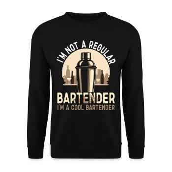 Bartender Bartender Bartending - Unisex Sweatshirt - black - Front - Alina (178cm) & Michal (187cm)