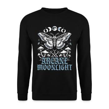 Fairycore Fee Gotisch Arcane Moonlight - Unisex Pullover - Schwarz - Vorne - Alina (178cm) & Michal (187cm)