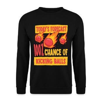 Joueurs de kickball - Sweat-shirt Unisexe - noir - Devant - Alina (178cm) & Michal (187cm)