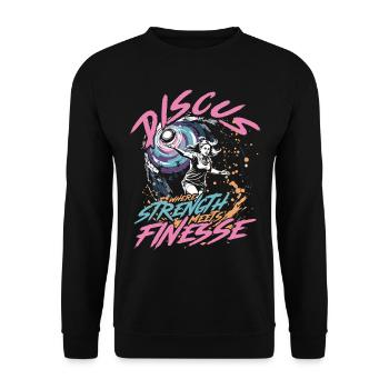 Discus throw - Unisex Sweatshirt - black - Front - Alina (178cm) & Michal (187cm)
