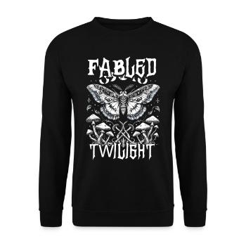 Fairycore Fee Gotisch - Unisex Pullover - Schwarz - Vorne - Alina (178cm) & Michal (187cm)