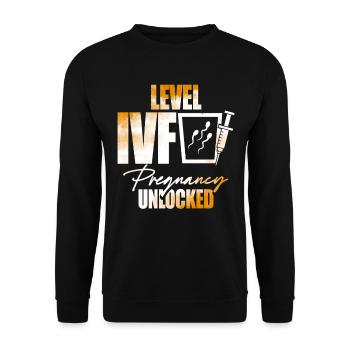 Infertility Level IVF Pregnancy Unlocked - Unisex Sweatshirt - black - Front - Alina (178cm) & Michal (187cm)