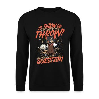 Discus throw - Unisex Sweatshirt - black - Front - Alina (178cm) & Michal (187cm)