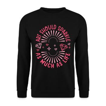 Diamond Painting Artist Art Should Sparkle Diamond - Unisex Pullover - Schwarz - Vorne - Alina (178cm) & Michal (187cm)