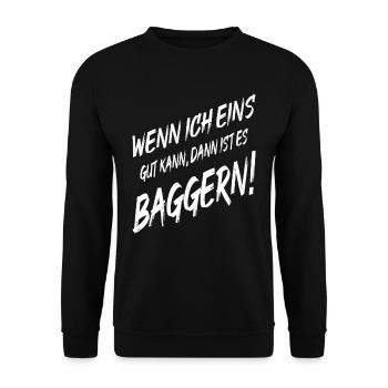 Conducteur d’excavatrice Je peux en creuser un - Sweat-shirt Unisexe - noir - Devant - Alina (178cm) & Michal (187cm)