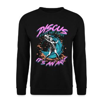 Discus Throw Its Not A Sport Its An Art - Unisex Sweatshirt - black - Front - Alina (178cm) & Michal (187cm)