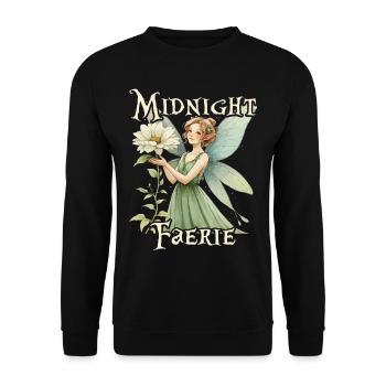 Fairycore Fee Gotisch Midnight Faerie - Unisex Pullover - Schwarz - Vorne - Alina (178cm) & Michal (187cm)