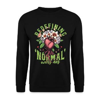 Stroke Recovery Redefining Normal Every Day - Unisex Sweatshirt - black - Front - Alina (178cm) & Michal (187cm)