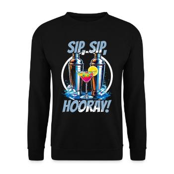 Bartender Bartender Bartending Sip Sip Hooray - Unisex Sweatshirt - black - Front - Alina (178cm) & Michal (187cm)