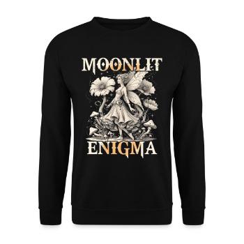 Fairycore Fairy Gothic Moonlit Enigma - Unisex Sweatshirt - black - Front - Alina (178cm) & Michal (187cm)