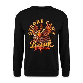 Stroke Recovery Stroke Can't Break My Spirit - Unisex Sweatshirt - black - Front - Alina (178cm) & Michal (187cm)