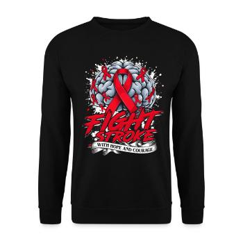 Schlaganfall Erholung - Unisex Pullover - Schwarz - Vorne - Alina (178cm) & Michal (187cm)
