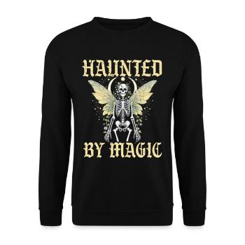 Fairycore Fee Gotisch - Unisex Pullover - Schwarz - Vorne - Alina (178cm) & Michal (187cm)