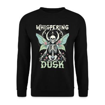Fairycore Fairy Gothic Whispering Dusk - Unisex Sweatshirt - black - Front - Alina (178cm) & Michal (187cm)