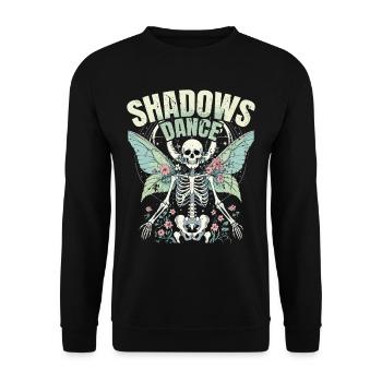 Fairycore Fairy Gothic Shadows Dance - Unisex Sweatshirt - black - Front - Alina (178cm) & Michal (187cm)