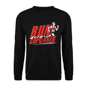 Marathon, marathonien, courir pour les cupcakes - Sweat-shirt Unisexe - noir - Devant - Alina (178cm) & Michal (187cm)