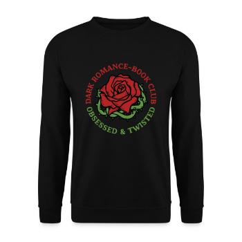 Dark Romance Book Club Obsessed & Twisted - Unisex Pullover - Schwarz - Vorne - Alina (178cm) & Michal (187cm)